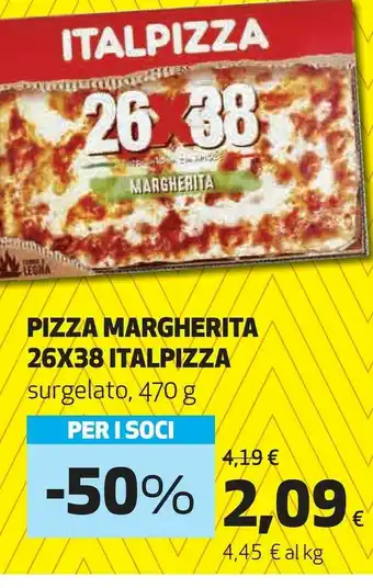 Coop Italpizza Pizza Margherita 26x38 Surgelato 470 G offerta