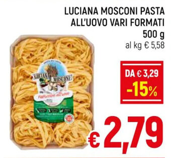 A&O LUCIANA MOSCONI PASTA ALL'UOVO VARI FORMATI 500 g offerta