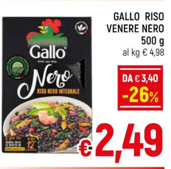A&O GALLO RISO VENERE NERO 500 g offerta