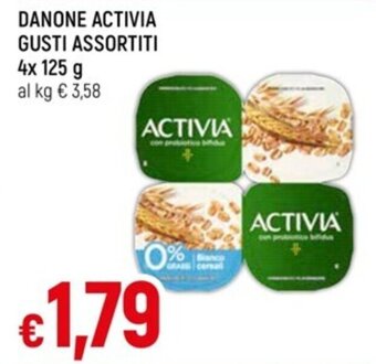 IperFamila DANONE ACTIVIA GUSTI ASSORTITI 4x 125 g offerta