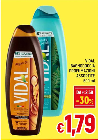 A&O VIDAL BAGNODOCCIA PROFUMAZIONI ASSORTITE 600 ml offerta
