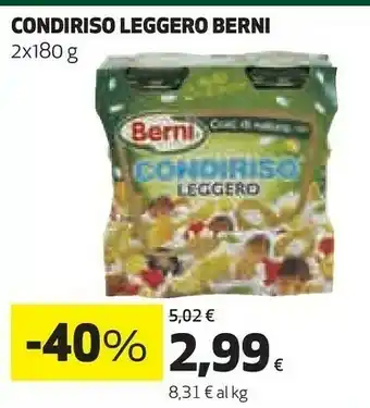 Coop Berni Condiriso Leggero 360 G(ml) offerta