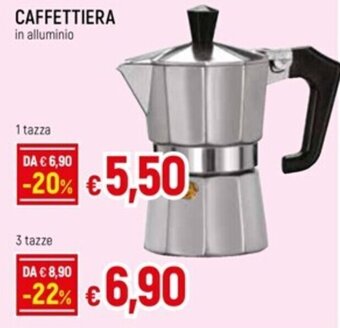 IperFamila CAFFETTIERA in alluminio 1 tazza offerta