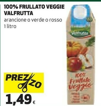 Coop Valfrutta 100% Frullato Fragola Mela Ribes Mirtillo 1000 G(ml) offerta