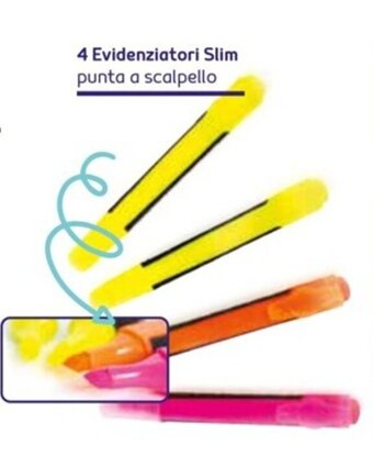 4 Evidenziatori Slim