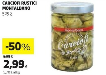 Coop Montalbano Gustoparty Carciofi Rustici 525 G(ml) offerta