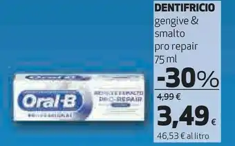 Coop Oral b Dentifricio Gengive & Smalto Pro Repair 75 Ml offerta