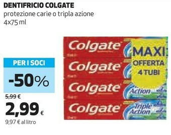 Coop Colgate Dentifricio Triple Action offerta