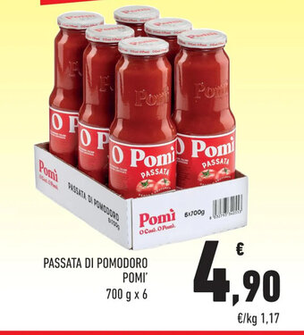 Conad PASSATA DI POMODORO POMI' 700 g x 6 offerta