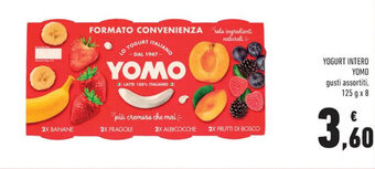 Conad YOGURT INTERO YOMO gusti assortiti, 125 g x 8 offerta
