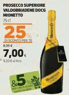 Coop Mionetto Prosecco offerta