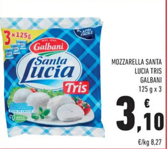 Conad MOZZARELLA SANTA LUCIA TRIS GALBANI 125 g x 3 offerta