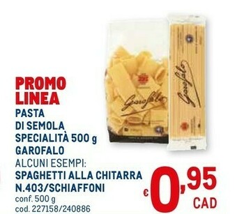 Metro Garofalo Pasta di semola offerta