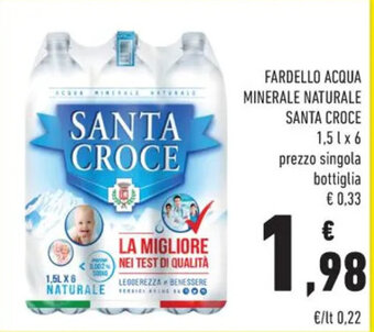 Conad FARDELLO ACQUA MINERALE NATURALE SANTA CROCE 1,5 l x 6 offerta