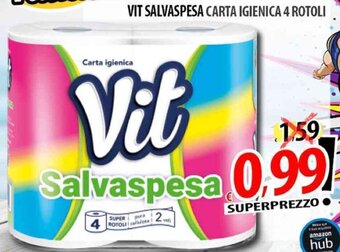 Il Genio Supermercato VIT SALVASPESA CARTA IGIENICA 4 ROTOLI offerta