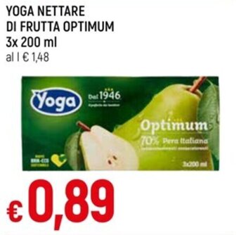 IperFamila YOGA NETTARE DI FRUTTA OPTIMUM 3x 200 ml offerta