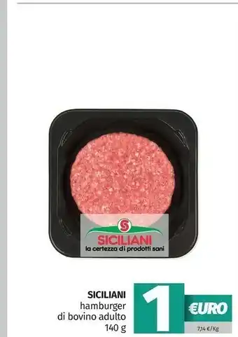 Pam Siciliani Hamburger Di Bovino Adulto offerta