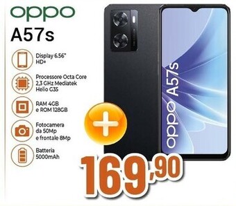 Expert Oppo a57s 16,7 cm (6.56) doppia sim android 12 4g usb tipo-c 4 gb 128 gb 5000 mah nero offerta