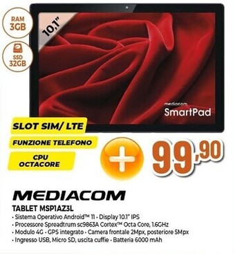 Expert Mediacom tablet msp1az3l offerta