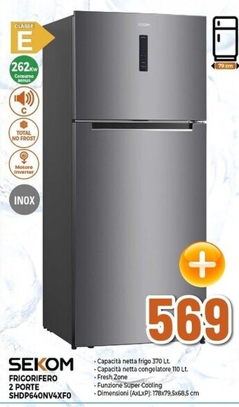 Expert Sekom frigorifero 2 porte shdp640nv4xf0 offerta