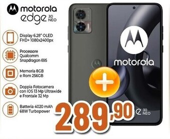 Expert Motorola edge 30 neo 15,9 cm (6.28) doppia sim android 12 5g usb tipo-c 8 gb 256 gb 4020 mah nero offerta