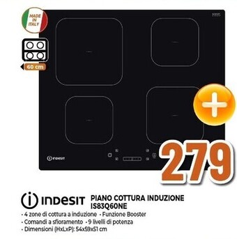 Expert Indesit is 83q60 ne nero da incasso 59 cm piano cottura a induzione 4 fornello(i) offerta