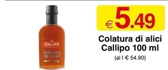 Callipo colatura di alici 100 ml