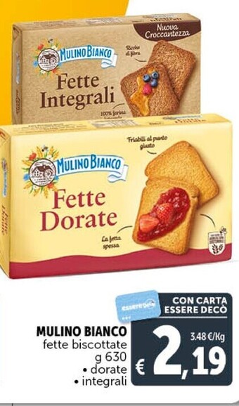 Gourmet Déco Mulino bianco fette biscottate offerta