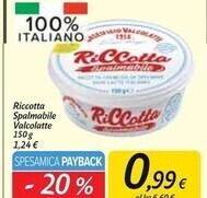 Carrefour Market Caseificio valcolatte riccotta spalmabile offerta