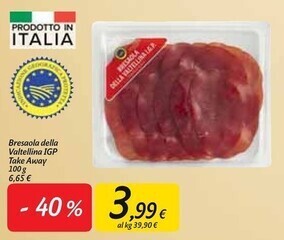 Bresaola della valtellina igp take away