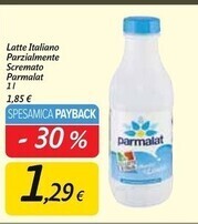 Carrefour Market Parmalat latte italiano parzialmente scremato offerta