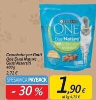 Carrefour Market Purina crocchette per gatti one dual nature offerta