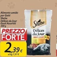 Carrefour Market Sheba alimento umido per gatti delices du jour offerta