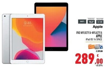 Conad Superstore Apple ipad os 14 space ipad myl92ty/a-myla2ty/a offerta