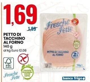 Eurospin Fresche fette petto di tacchino al forno offerta