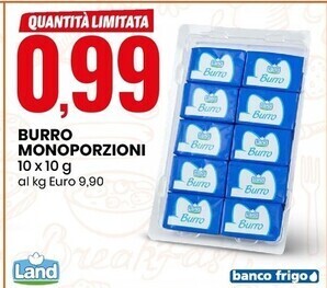 Eurospin Land burro monoporzioni offerta