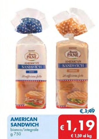MD Discount Il buon pane american sandwich offerta