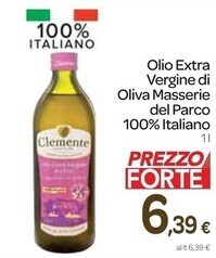 Carrefour Express Clemente olio extra vergine di oliva masserine del parco 100% italiano offerta