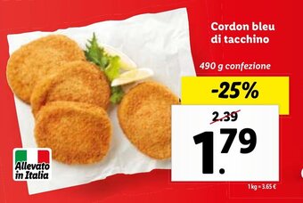 Lidl Cordon bleu di tacchino 490 g offerta