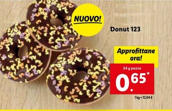Lidl Donut 123 54 g offerta