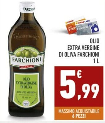 Conad OLIO EXTRA VERGINE DI OLIVA FARCHIONI 1 L offerta