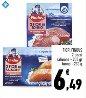 Conad FIORI FINDUS 2 pezzi salmone - 200 g/ tonno - 230 g offerta