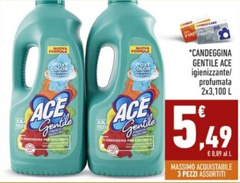 Conad CANDEGGINA GENTILE ACE igienizzante/ profumata 2x3,100 L offerta