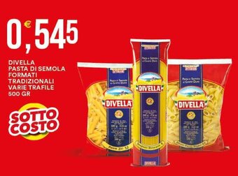 DIVELLA PASTA DI SEMOLA FORMATI TRADIZIONALI VARIE TRAFILE 500 GR