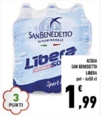 Conad ACQUA SAN BENEDETTO LIBERA pet-6x50 cl offerta