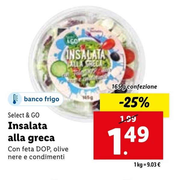 Offerta Select & GO Insalata alla greca 165 g di Lidl