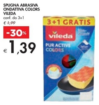 Bennet SPUGNA ABRASIVA ONDATTIVA COLORS VILEDA conf. da 3+1 offerta