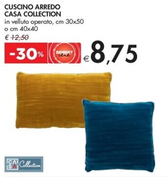 Bennet CUSCINO ARREDO CASA COLLECTION cm 30x50 o cm 40x40 offerta