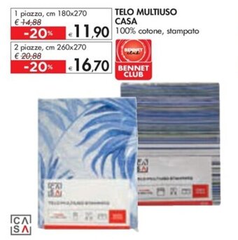 Bennet TELO MULTIUSO CASA 1 piazza, cm 180x270 offerta
