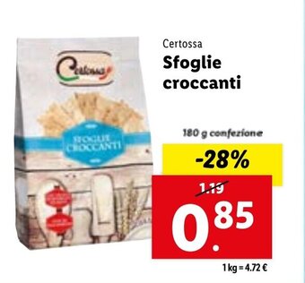 Certossa Sfoglie croccanti 180 g confezione